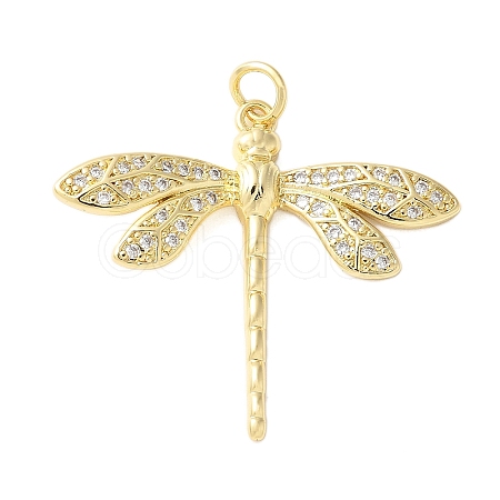 Brass Micro Pave Cubic Zirconia Pendants KK-D357-07E-G-1