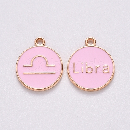 Alloy Enamel Pendants X-ENAM-S124-01B-09K-1