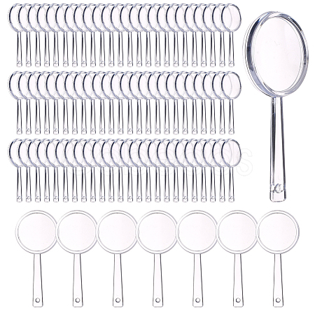 80Pcs Plastic Magnifying Glass AJEW-GO0002-63-1