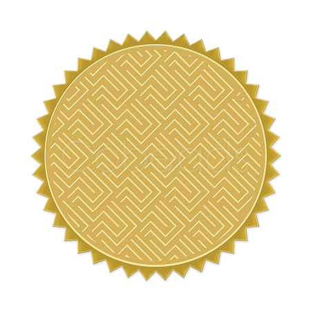 Plastic Self Adhesive Gold Foil Embossed Stickers DIY-WH0211-026-1