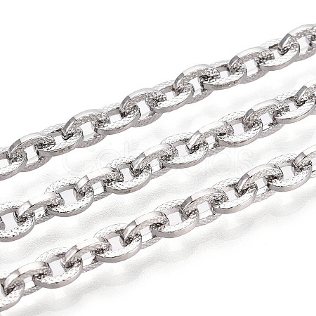 Brass Textured Cable Chains CHC-T018-29P-1
