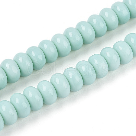 Opaque Solid Color Glass Beads Strands GLAA-ZX008-8mm-18A-1