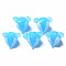 Handmade Transparent Lampwork Beads, Mouse, Deep Sky Blue, 16~17x17~18x16~18mm, Hole: 1.8mm