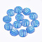 Resin Cabochons, Flat Round, Cornflower Blue, 12x3~3.5mm