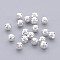 Brass Smooth Round Beads, Seamed Spacer Beads, Silver Color Plated, 3mm, Hole: 1mm, about 1000pcs/50g