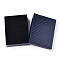 Rhombus Textured Cardboard Jewelry Boxes, with Black Sponge, for Jewelry Gift Packaging, Rectangle, Prussian Blue, 9x7x2.6cm; Inside: 8.3×6.4cm.