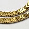 Electroplated Arrows Non-magnetic Synthetic Hematite Bead Strands, Golden Plated, 3x2x1mm, Hole: 1mm, 350pcs/strand, 15.5 inch