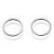 Non-Tarnish 201 Stainless Steel Linking Rings, Round Ring, Stainless Steel Color, 12x1mm, Inner Diameter: 10mm