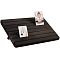 7-Slot Wooden Place Card Display Stands, for Postcards, Earring Display Cards Holder, Dyed & Heated, Rectangle, Black, 29x19x2cm, about 3pcs/set