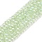 Electroplate Glass Beads Strands, AB Color Plated, Faceted, Rondelle, Pale Green, 2.3~2.7x2mm, Hole: 0.4mm, about 150~155pcs/strand, 12.60~12.99 inch(32~33cm)