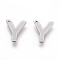 Tarnish Resistant 304 Stainless Steel Charms, Letter, Letter.Y, 11x9x0.6mm, Hole: 1mm