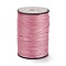 Round Waxed Polyester Thread String, Micro Macrame Cord, Twisted Cord, for Leather Sewing Stitching, Flamingo, 0.8mm, about 54.68 Yards(50m)/Roll