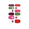 Flower Series Full Cover Nail Decal Stickers, Self Adhesive, Nail Decoration for Women Girls Kids, Colorful, 25.5x10~16.5mm, 12pcs/sheet