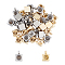 Unicraftale 304 Stainless Steel Pendant Rhinestone Settings, For Pointed Back Rivoli Rhinestone, Square, Golden & Stainless Steel Color, Fit for 4mm Rhinestone, 8.5x6x2.5mm, Hole: 1.6mm, 2 colors, 20pcs/color, 40pcs/box