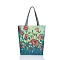 Polyester Printed Shoulder Bags, Rectangle, Flower, 37x35x8cm