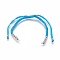 Nylon Cord Braided Bead Bracelets Making, with Brass Beads, Long-Lasting Plated, Real Platinum Plated, Deep Sky Blue, 10-1/4 inch~11-5/8 inch(26~29.6cm)