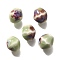 Handmade Porcelain Beads, Rhombus, Dark Sea Green, 11.5x10mm, Hole: 2mm