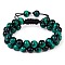 Natural Tiger Eye Braided Bead Bracelet, Double Layer Gemstone Adjustable Bracelet for Women, Green, Inner Diameter: 2-1/8~3 inch(5.3~7.5cm) 