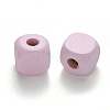 Spray Painted Natural Maple Wood Beads WOOD-N005-04B-2