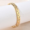 304 Stainless Steel & Rhinestone Hinged Bangles for Women BJEW-Z178-07G-3