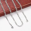 Non-Tarnish 304 Stainless Steel Figaro Chain Necklaces STAS-P101-71P-3