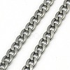 Non-Tarnish Trendy Men's 201 Stainless Steel Chain Curb Necklaces X-NJEW-L043-40P-2