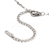 Deer Platinum Brass Micro Pave Cubic Zirconia Pendant Necklaces NJEW-E105-16P-3