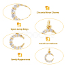 Rack Plating Brass Micro Pave Cubic Zirconia Pendants ZIRC-DC0001-15-4