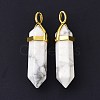 Natural Howlite Pointed Pendants G-G025-01G-43-2