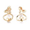 Brass Micro Pave Cubic Zirconia Peg Bails Pendants KK-N232-241-2