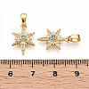 Brass Micro Pave Cubic Zirconia Pendants KK-T070-59B-G-3