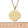 304 Stainless Steel Saint Benedict Pendant Necklaces NJEW-B153-02A-G-3