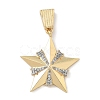 Brass Micro Pave Cubic Zirconia Pendants KK-F909-01G-03-1
