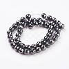 Non-magnetic Synthetic Hematite Beads Strands G-G726-03-8mm-2