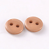 2-Hole Flat Round Resin Sewing Buttons for Costume Design BUTT-E119-24L-09-2