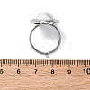 Oval Natural Howlite Finger Rings RJEW-M063-01P-10-5