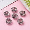 Alloy Rhinestone European Beads X-CPDL-H998-18-6