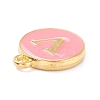 Golden Plated Alloy Enamel Charms X-ENAM-Q437-14V-2