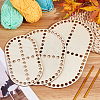 Wooden Crochet Basket Base TOOL-WH0051-16-4