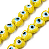 Handmade Evil Eye Lampwork Beads Strands LAMP-N029-010J-1