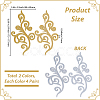 8 Pairs Ethnic Style Flower Pattern Computerized Embroidery Appliques PATC-GF0001-84C-2