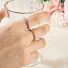 2Pcs 2 Colors Alloy with Crystal Rhinestone Finger Rings RJEW-TADJ0001-01C-6
