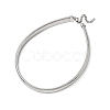 12MM 304 Stainless Steel Flat Snake Chain Necklaces for Women NJEW-U049-01P-4