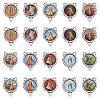 40Pcs 10 Colors Alloy Enamel Chandelier Component Links FIND-PH0018-69-1