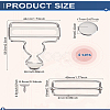 4Sets Adjustable Iron Buckle IFIN-LP0001-17-2
