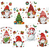 8 Sheets 8 Styles Christmas PVC Waterproof Wall Stickers DIY-WH0345-043-1