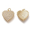 Brass Micro Pave Cubic Zirconia Pendants X-ZIRC-F116-06-G-2