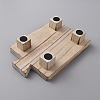 Candlenut Wood Holder for Planter Pots AJEW-WH0038-45-2