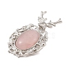 Natural Rose Quartz Pendants G-A226-02P-08-2