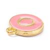 Golden Plated Alloy Enamel Charms ENAM-Q437-14O-2